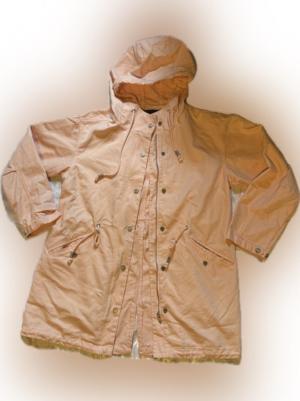 Sanctuary Light Pink Hooded Utility Anorak Jacket XS